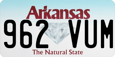 AR license plate 962VUM
