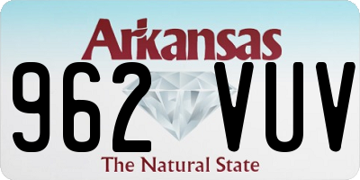 AR license plate 962VUV