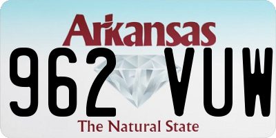 AR license plate 962VUW