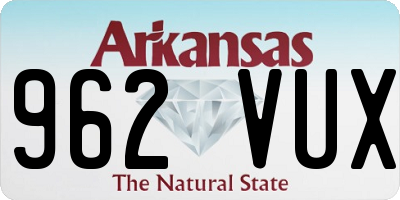 AR license plate 962VUX