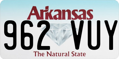 AR license plate 962VUY