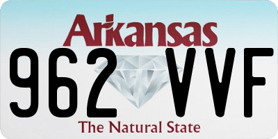 AR license plate 962VVF