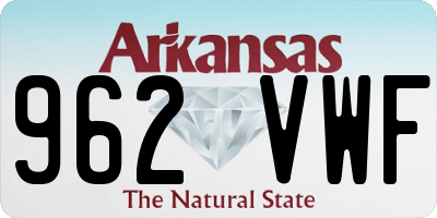 AR license plate 962VWF