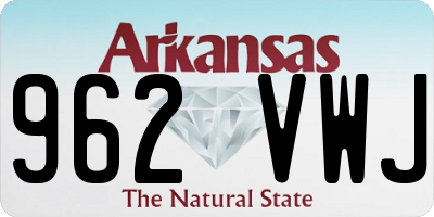AR license plate 962VWJ