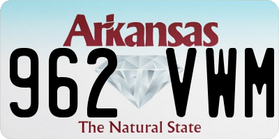 AR license plate 962VWM