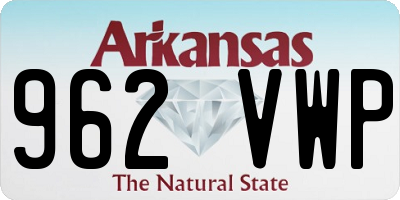 AR license plate 962VWP