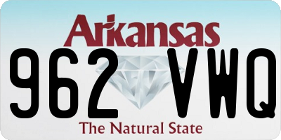 AR license plate 962VWQ