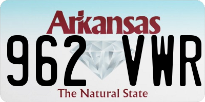 AR license plate 962VWR