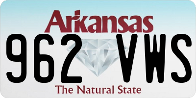 AR license plate 962VWS
