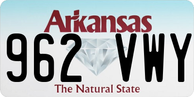 AR license plate 962VWY