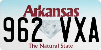 AR license plate 962VXA
