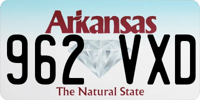 AR license plate 962VXD
