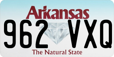 AR license plate 962VXQ