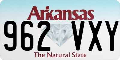 AR license plate 962VXY