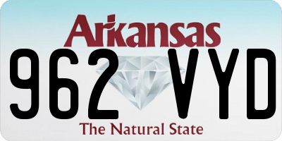 AR license plate 962VYD
