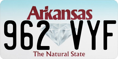 AR license plate 962VYF