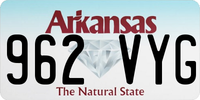 AR license plate 962VYG