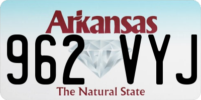 AR license plate 962VYJ