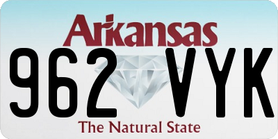 AR license plate 962VYK
