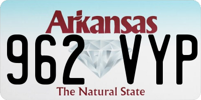 AR license plate 962VYP