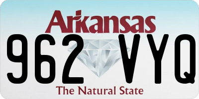 AR license plate 962VYQ