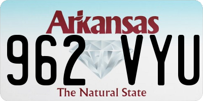 AR license plate 962VYU