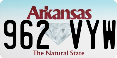 AR license plate 962VYW
