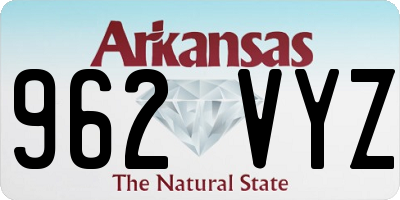 AR license plate 962VYZ