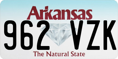 AR license plate 962VZK