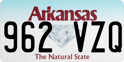 AR license plate 962VZQ