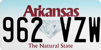 AR license plate 962VZW