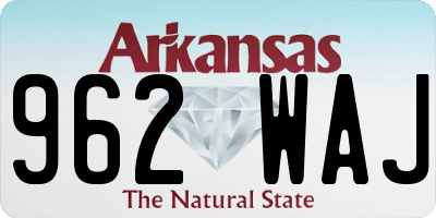 AR license plate 962WAJ