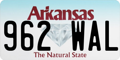 AR license plate 962WAL