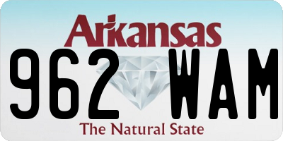 AR license plate 962WAM