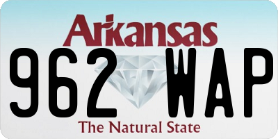AR license plate 962WAP