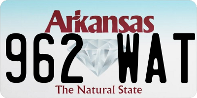 AR license plate 962WAT