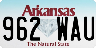 AR license plate 962WAU