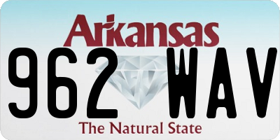 AR license plate 962WAV