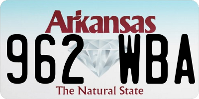 AR license plate 962WBA