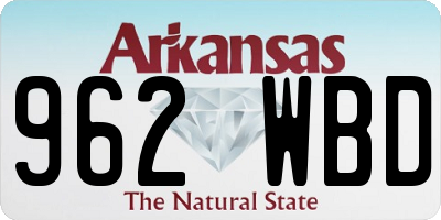 AR license plate 962WBD