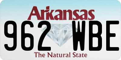AR license plate 962WBE