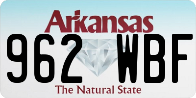 AR license plate 962WBF