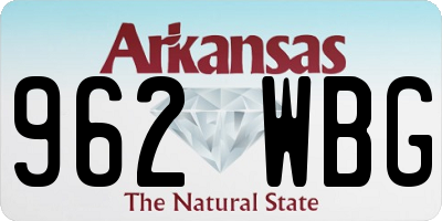 AR license plate 962WBG
