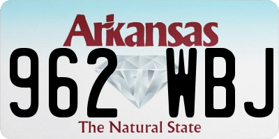 AR license plate 962WBJ