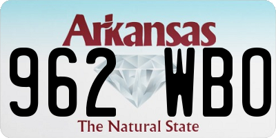 AR license plate 962WBO
