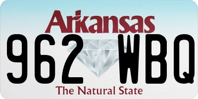 AR license plate 962WBQ