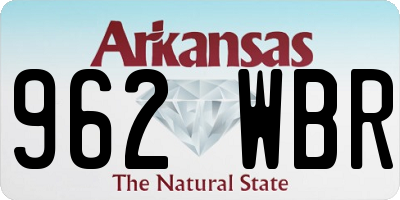 AR license plate 962WBR