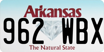 AR license plate 962WBX