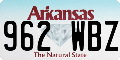 AR license plate 962WBZ