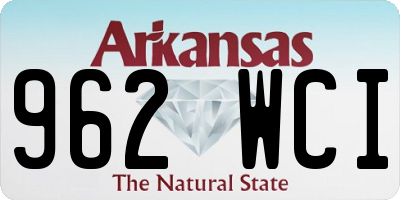 AR license plate 962WCI